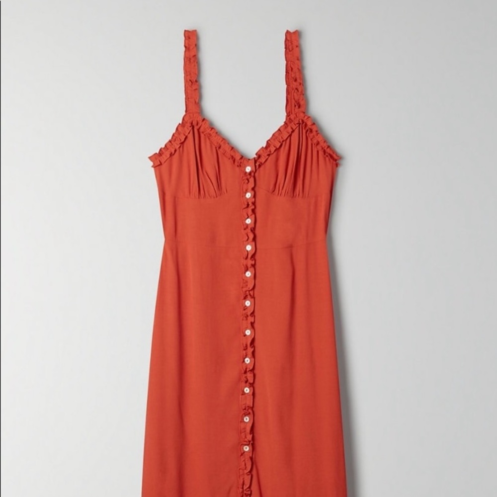 Wilfred XS Dress Burnt Orange (Sinopia) Aritzia